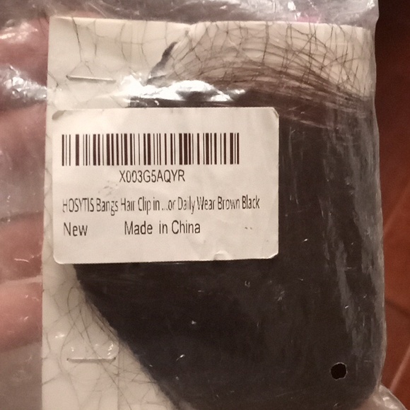 Human Hair Bangs Hair Clip, 360° Cover Clip in Bangs, Brown Black - Picture 9 of 12